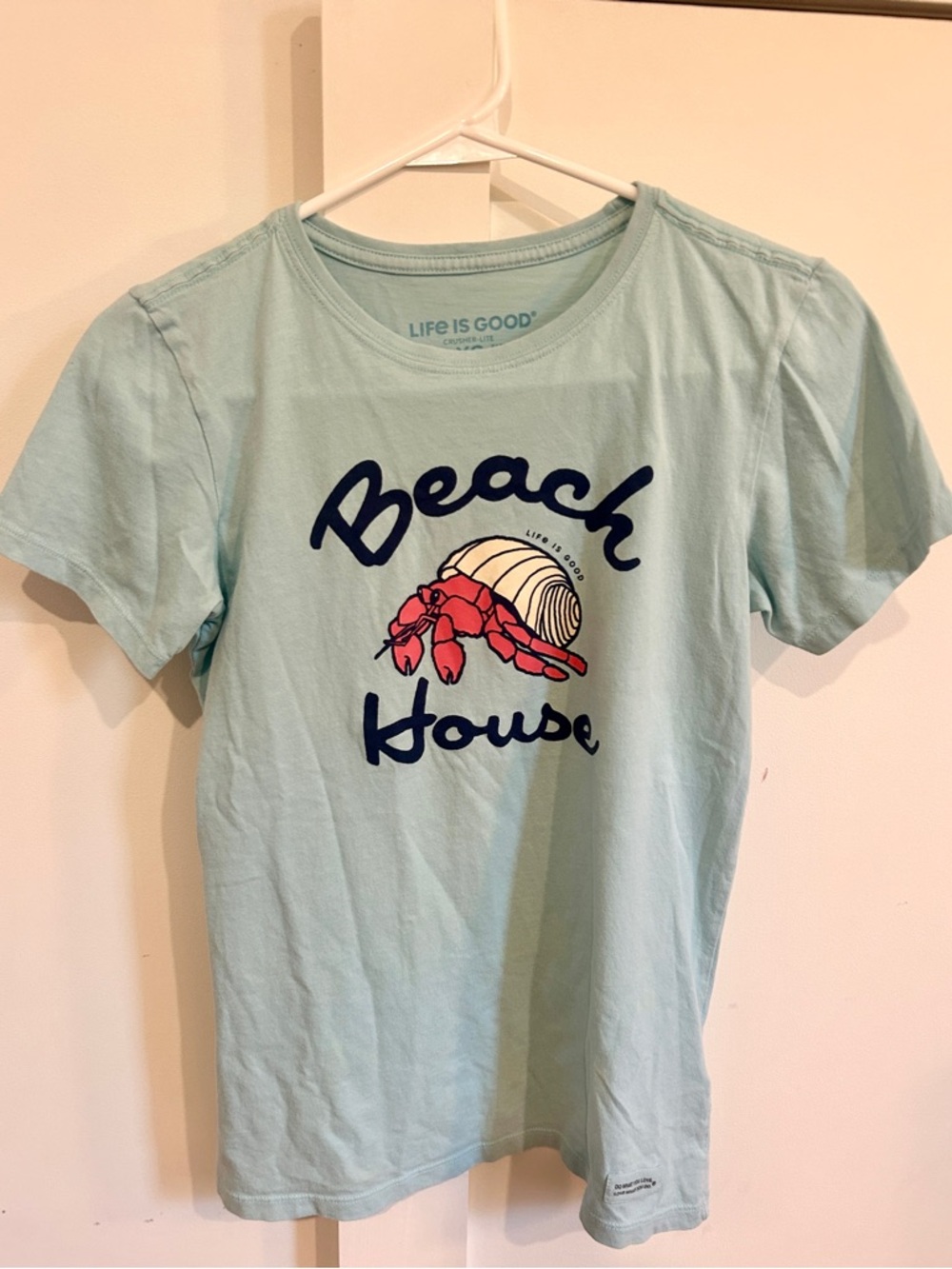 Life Is Good Women's XS Beach House Tshirt Short Sleeve graphic tee